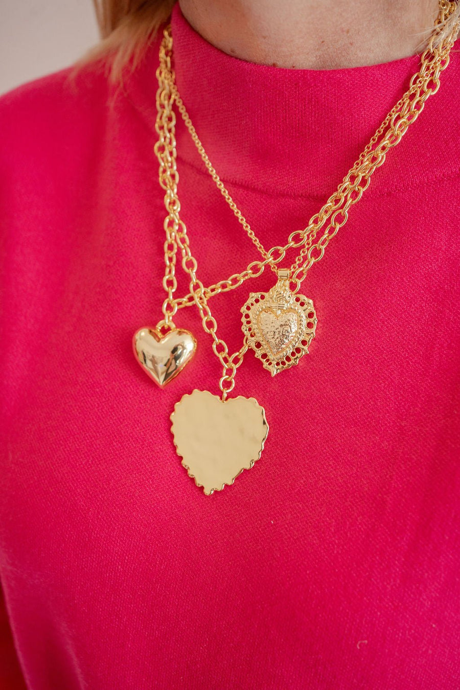 Bleeding Heart Charm Necklace - 18k Plated Necklace - Glamourous Grace