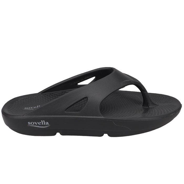 Sovella Active Recovery Sandals Women's PF Thong Black - Glamourous Grace