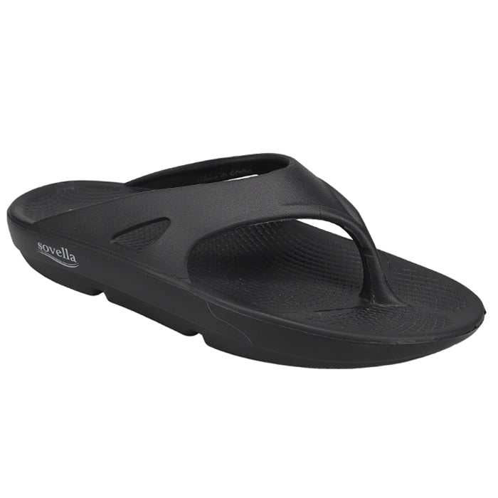 Sovella Active Recovery Sandals Men's PF Thong Black - Glamourous Grace