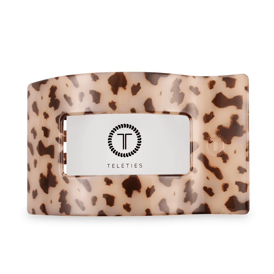 Blonde Tortoise Large Flat Rectangle Hair Clip - Glamourous Grace