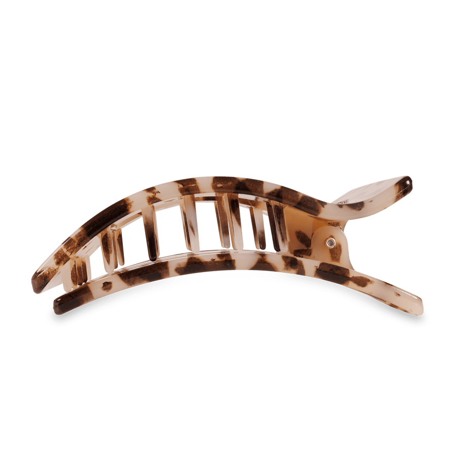 Blonde Tortoise Large Flat Rectangle Hair Clip - Glamourous Grace