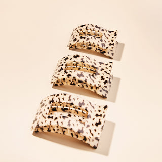 Blonde Tortoise Large Flat Rectangle Hair Clip - Glamourous Grace