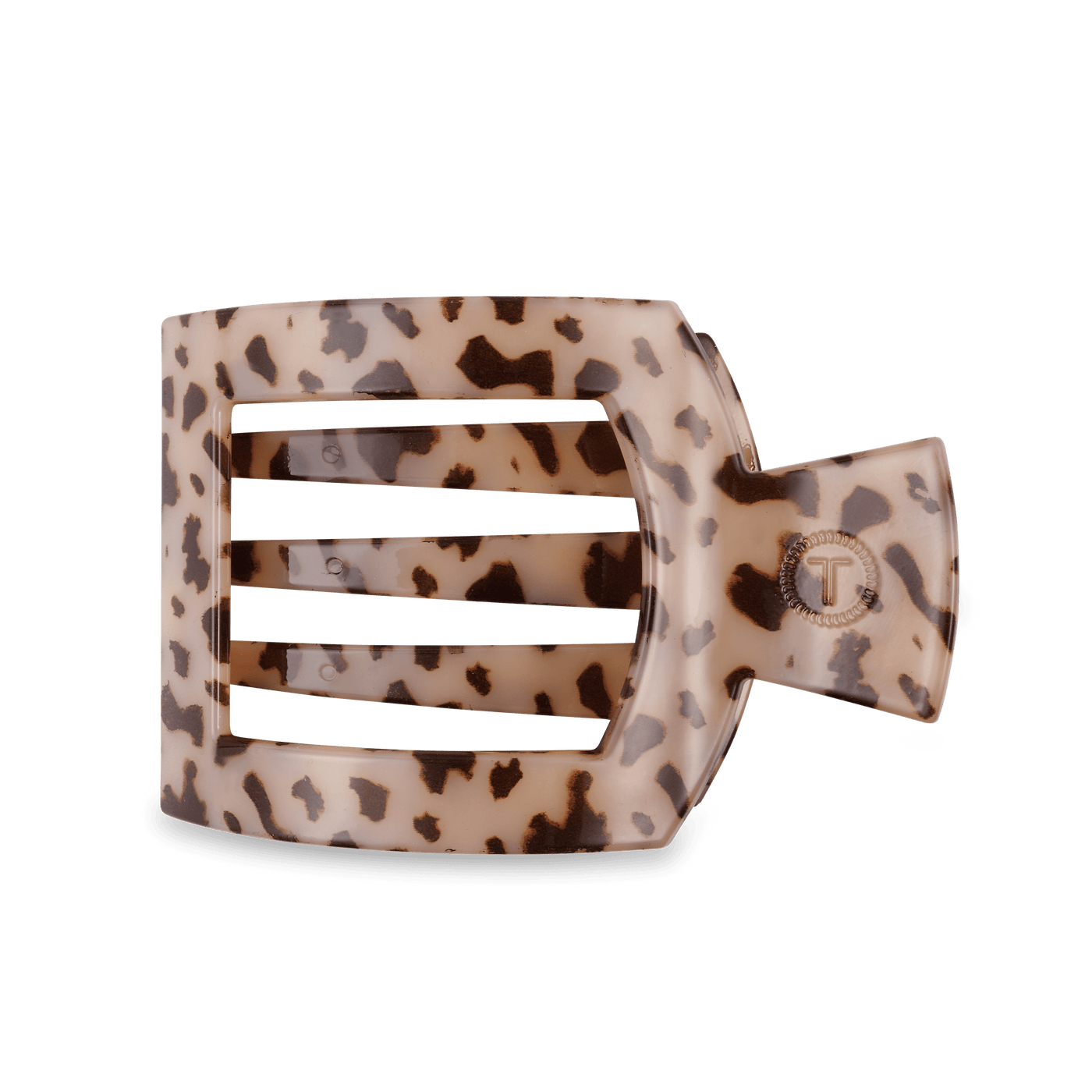 Blonde Tortoise Large Flat Square Hair Clip - Glamourous Grace