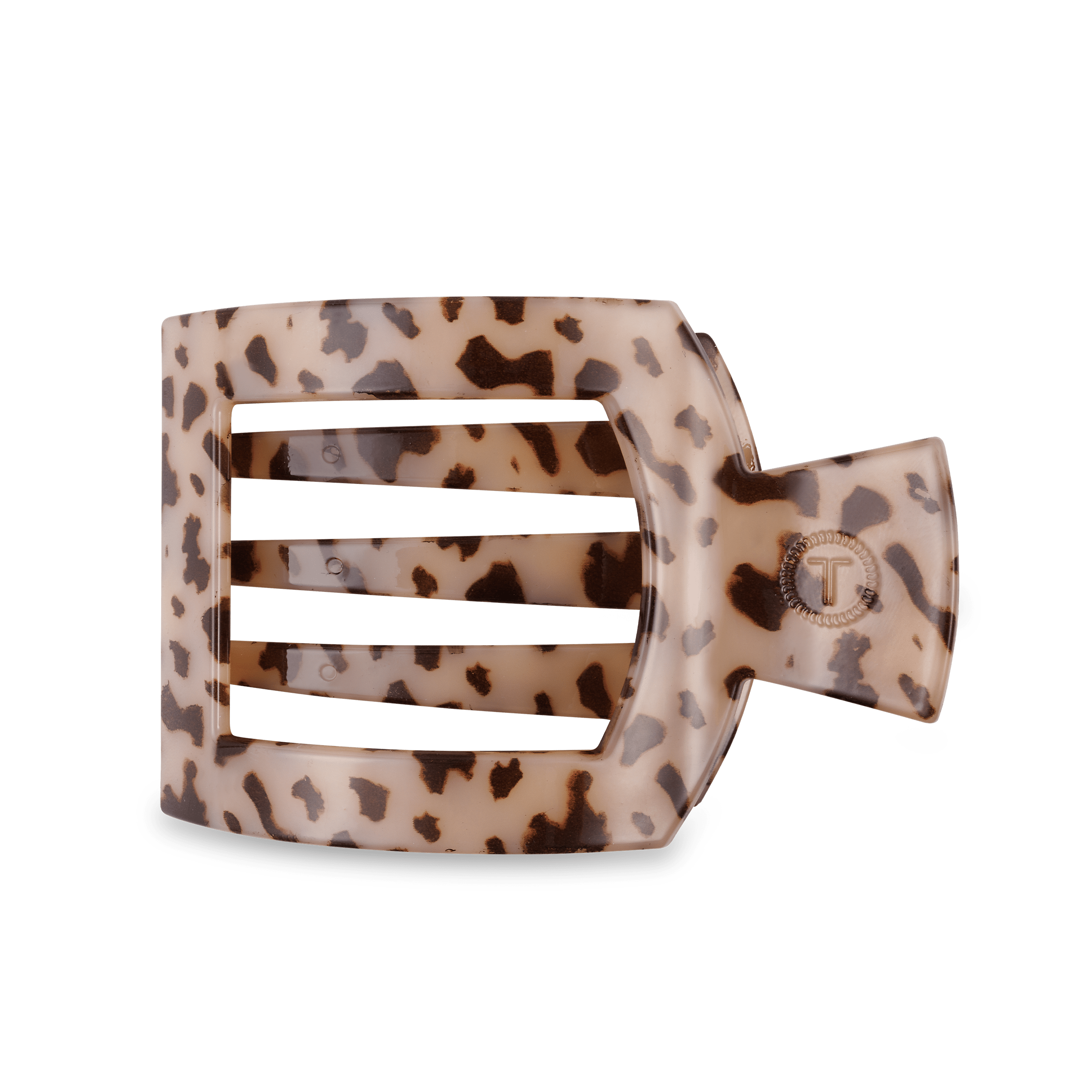 Blonde Tortoise Large Flat Square Hair Clip - Glamourous Grace
