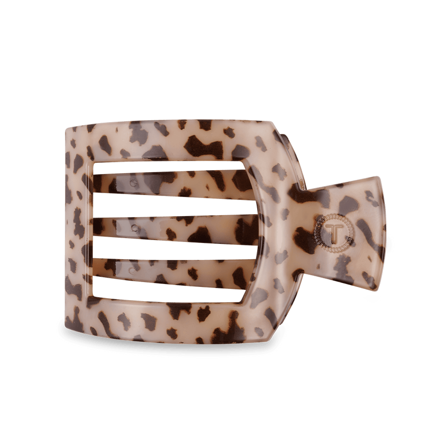 Blonde Tortoise Large Flat Square Hair Clip - Glamourous Grace