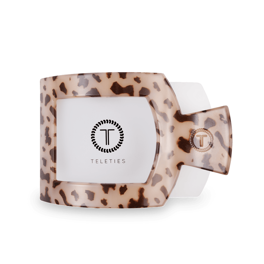 Blonde Tortoise Large Flat Square Hair Clip - Glamourous Grace