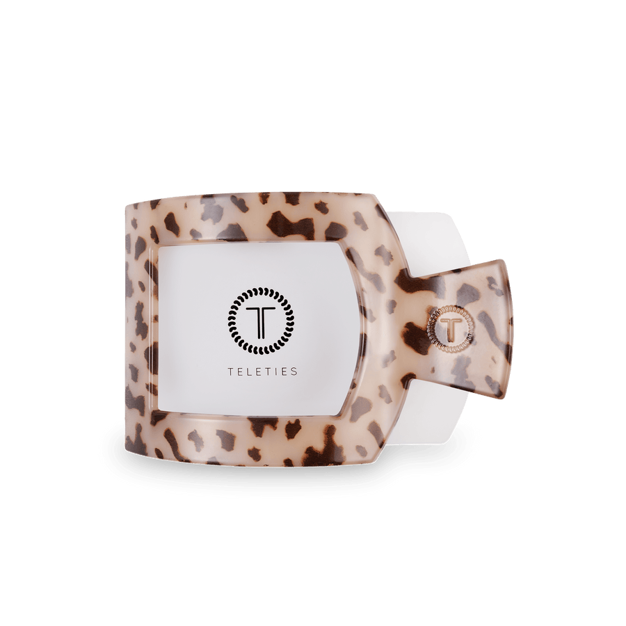Blonde Tortoise Medium Flat Square Hair Clip - Glamourous Grace