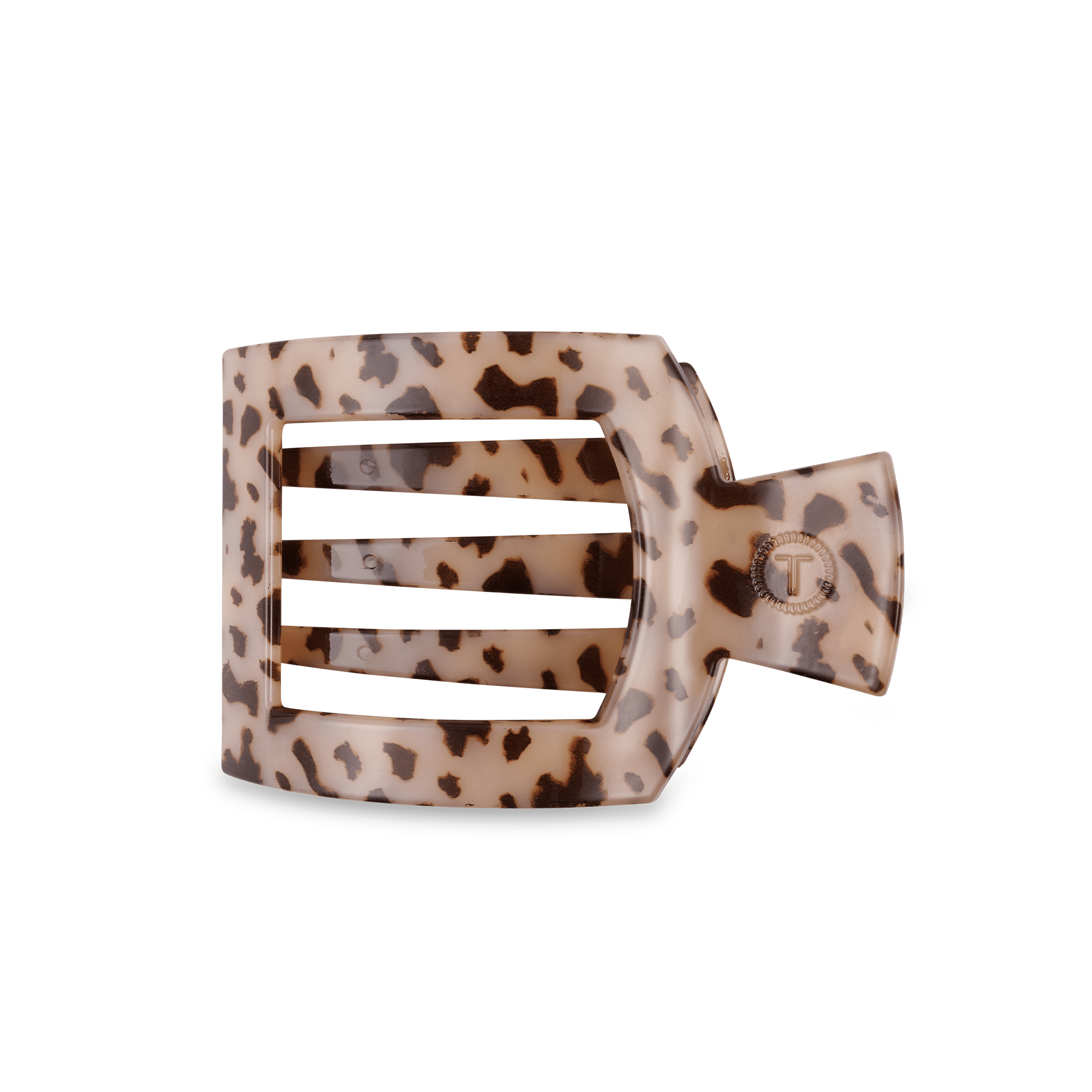 Blonde Tortoise Medium Flat Square Hair Clip - Glamourous Grace
