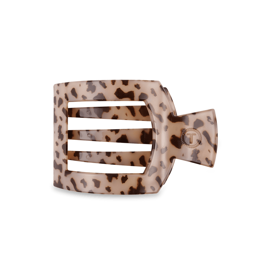 Blonde Tortoise Medium Flat Square Hair Clip - Glamourous Grace