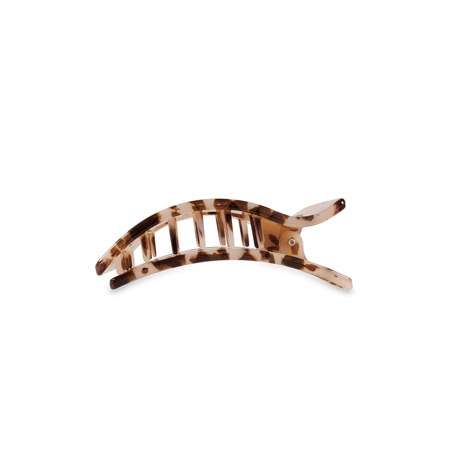 Blonde Tortoise Small Flat Rectangle Hair Clip - Glamourous Grace