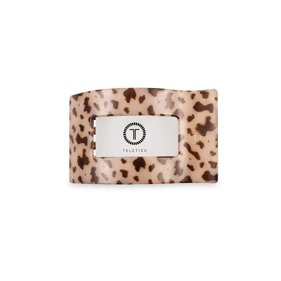 Blonde Tortoise Small Flat Rectangle Hair Clip - Glamourous Grace