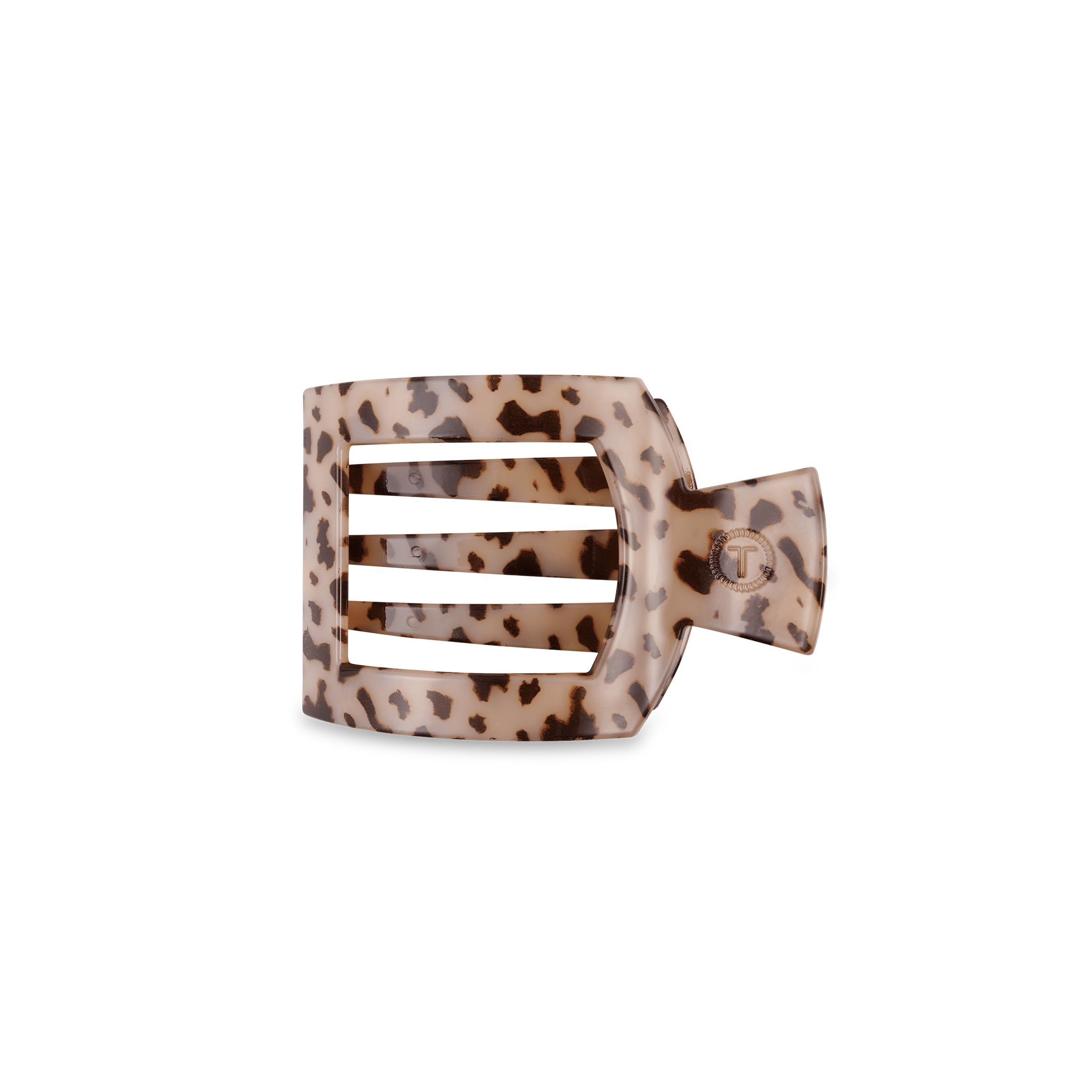 Blonde Tortoise Small Flat Square Hair Clip - Glamourous Grace