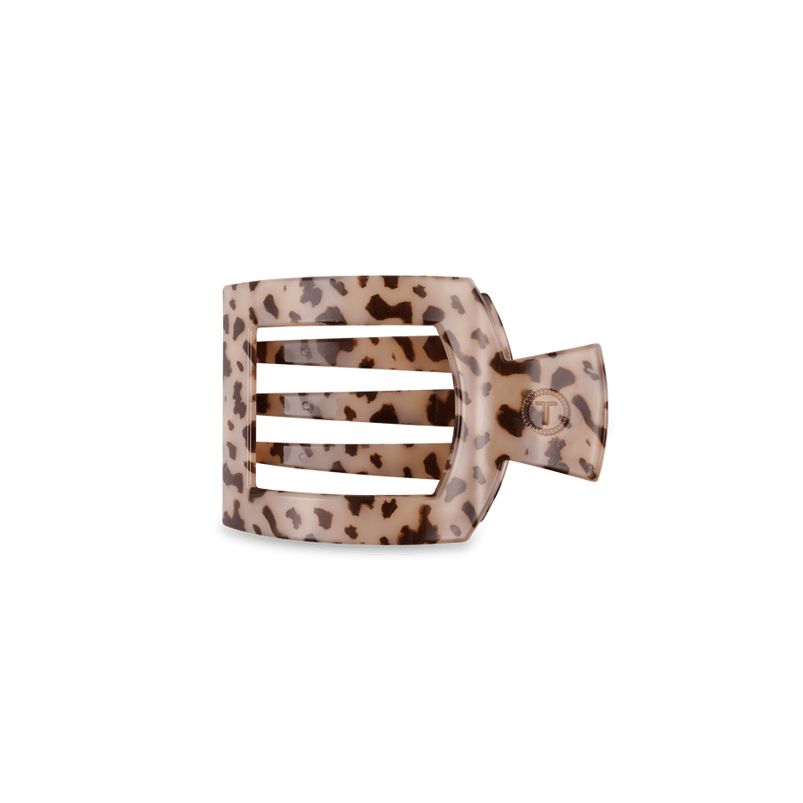 Blonde Tortoise Small Flat Square Hair Clip - Glamourous Grace