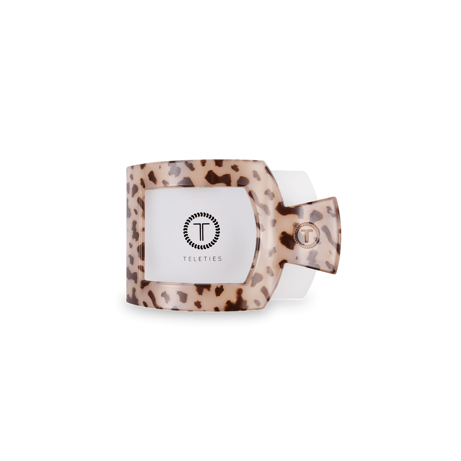 Blonde Tortoise Small Flat Square Hair Clip - Glamourous Grace