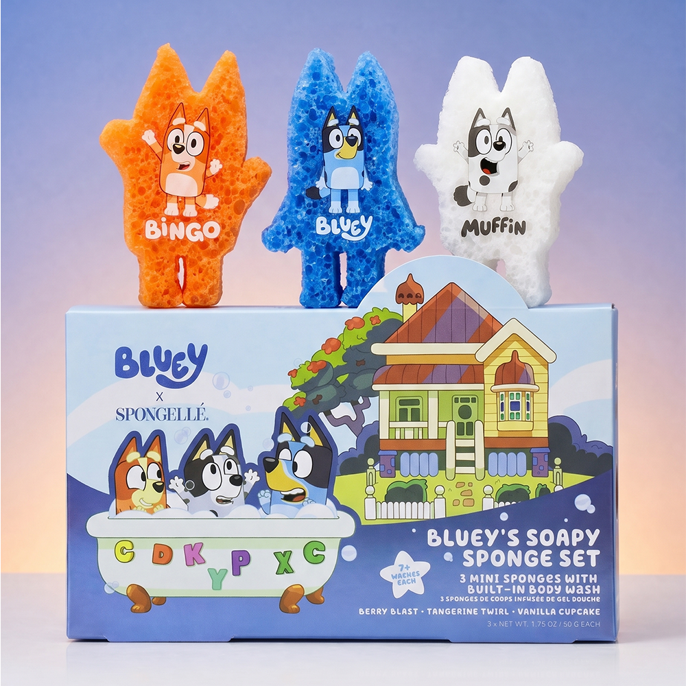 Bluey Body Wash Infused Buffer Gift Set - Glamourous Grace