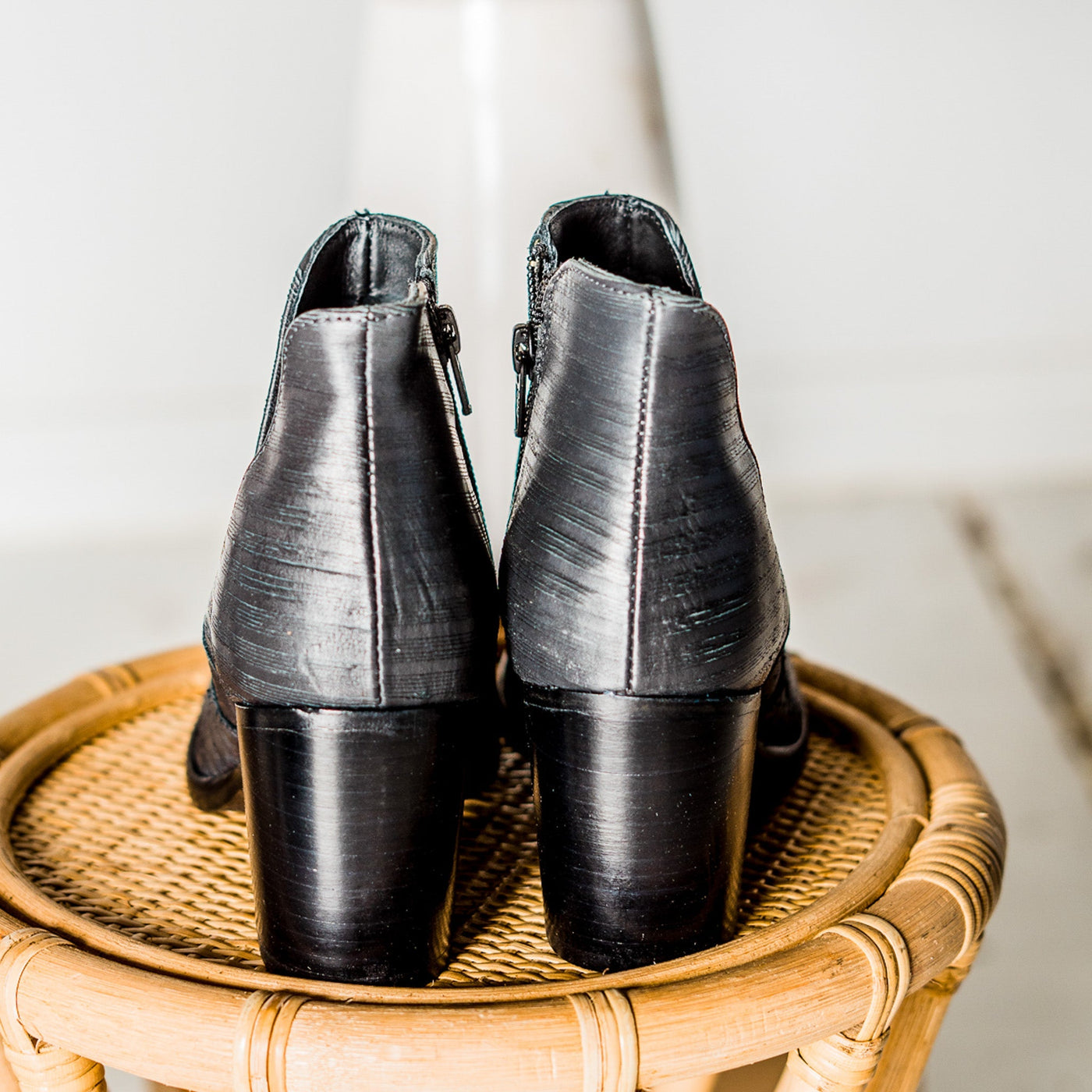 Blurred Lines Ankle Boot in Black - Glamourous Grace