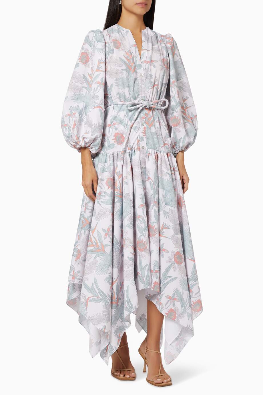 BOCA DULCE DRESS IN JARDIN TROPICAL BLANCO - Glamourous Grace