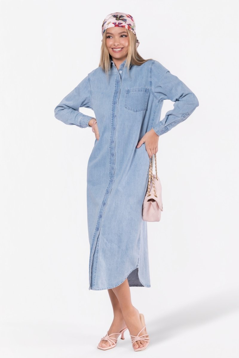 Bonnie Dress 49" (Blue) - Glamourous Grace