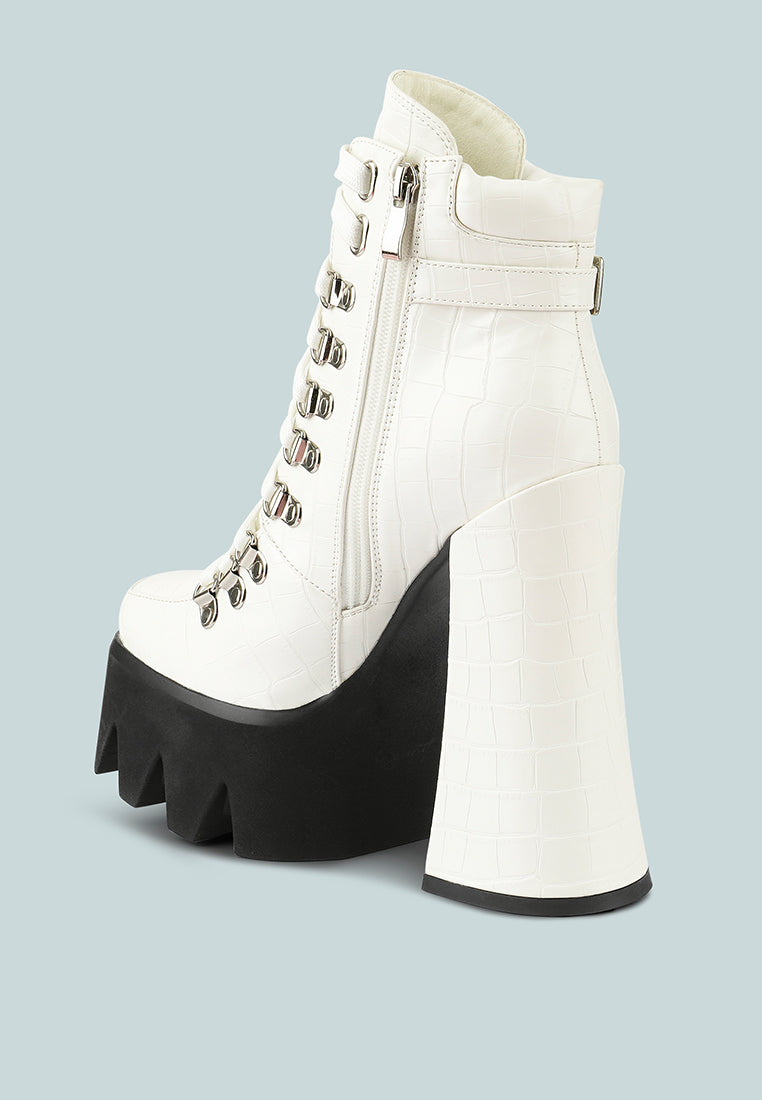 Boogie High Platform Lace Up Boots - Glamourous Grace