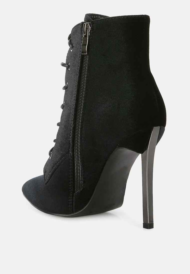 Bornsta Velvet High Heeled Velvet Boots - Glamourous Grace