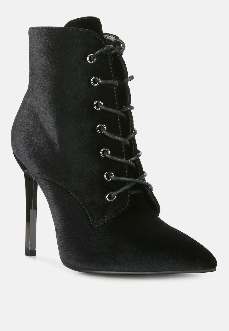Bornsta Velvet High Heeled Velvet Boots - Glamourous Grace