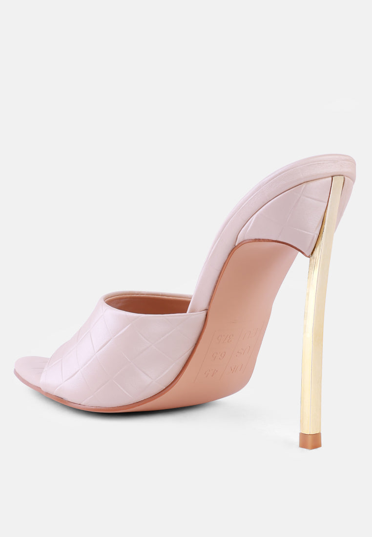 Bottoms Up Strappy Slip On Stiletto Heels - Glamourous Grace