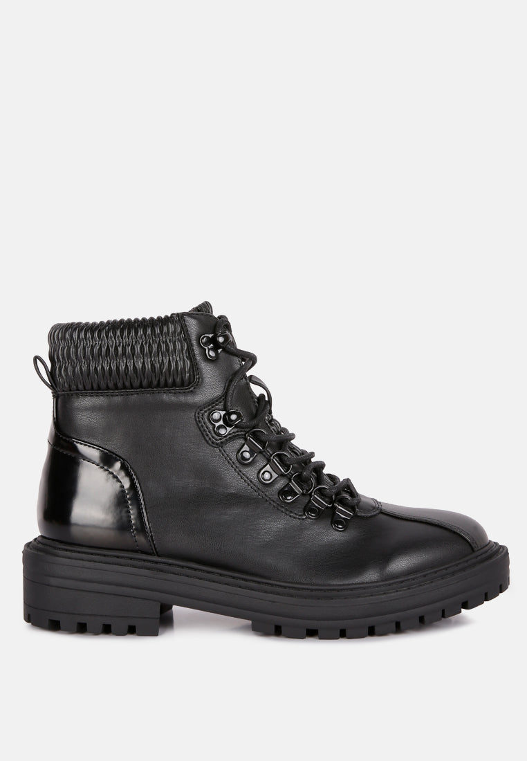 Boundless Faux Leather Ankle Boots - Glamourous Grace