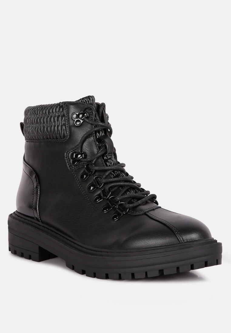 Boundless Faux Leather Ankle Boots - Glamourous Grace