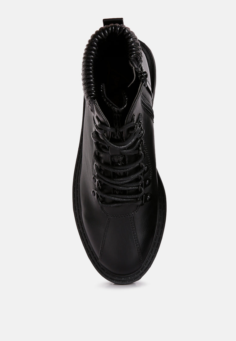 Boundless Faux Leather Ankle Boots - Glamourous Grace