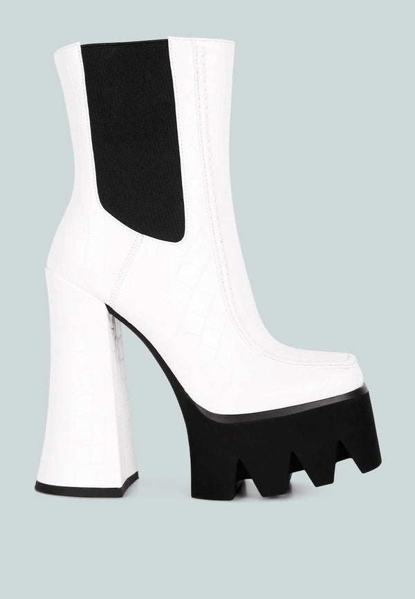Bounty High Platform Heel Chelsea Boots - Glamourous Grace