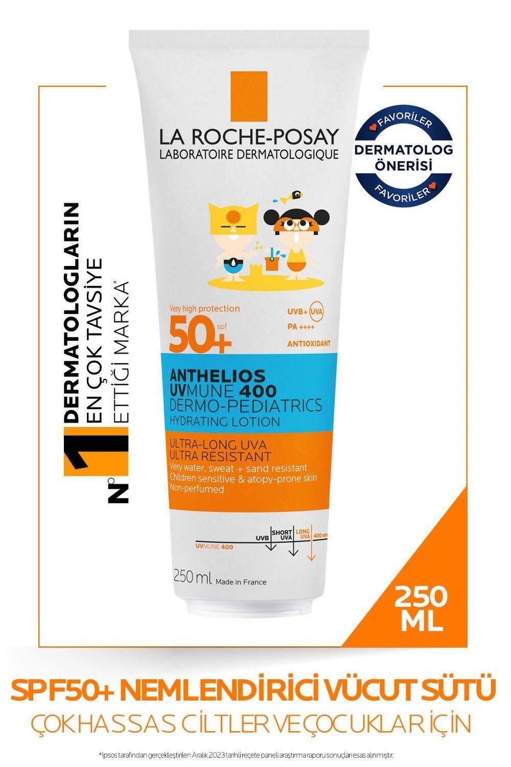 La Roche Posay Anthelios Dermo Pediatrics Hydrating Milk SPF50+ - Fragrance-Free Sunscreen for Kids with Thermal Water - Glamourous Grace