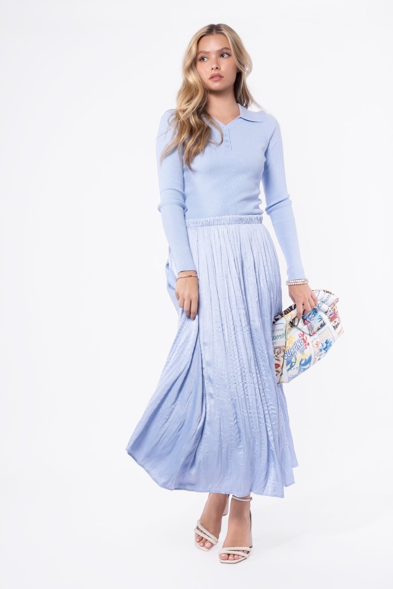 Bria Skirt (Light Blue) - Glamourous Grace