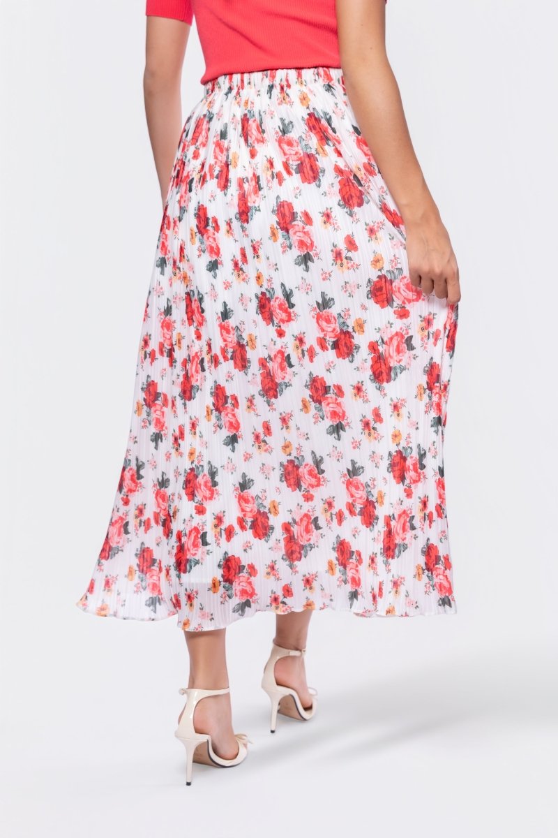 Bria Skirt (White/Red) - Glamourous Grace