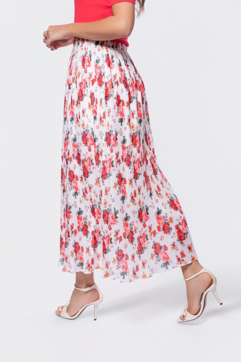 Bria Skirt (White/Red) - Glamourous Grace