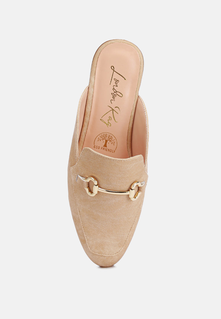 Briar Horsebit Embellishment Slip On Mules - Glamourous Grace