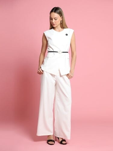 Buckle Belted Long Wrap Vest - Glamourous Grace