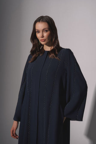 Iman Relax Fit Abaya with Front Zipper - Glamourous Grace