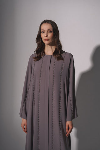 Iman Relax Fit Abaya with Front Zipper - Glamourous Grace
