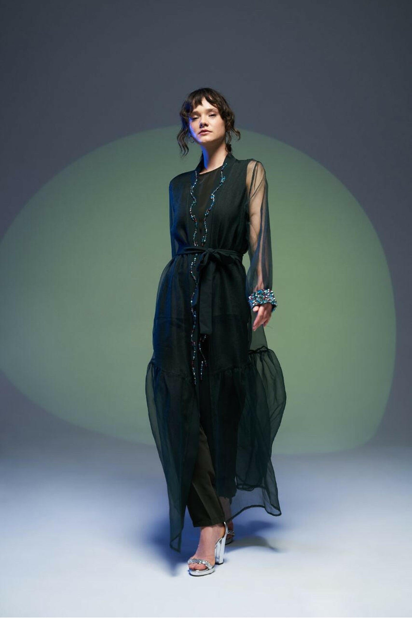 Open Front Overlay Abaya - kimono style dress for women, Ramadan, stylish, modest - Glamourous Grace