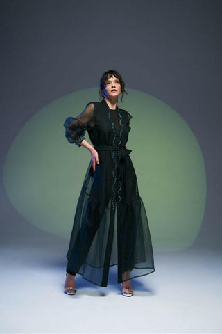 Open Front Overlay Abaya - kimono style Muslim dress for women, Ramadan, stylish, modest - Glamourous Grace
