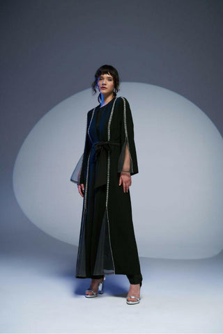Nadia Islamic Wedding Abaya - Gorgeous Details' - Embellished SHEER Abaya - Long Sleeves - Glamourous Grace