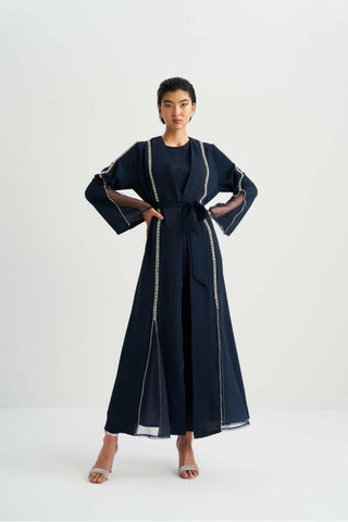Nadia Islamic Wedding Abaya - Gorgeous Details' - Embellished SHEER Abaya - Long Sleeves - Glamourous Grace