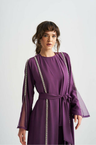 Nadia Islamic Wedding Abaya - Gorgeous Details' - Embellished SHEER Abaya - Long Sleeves - Glamourous Grace