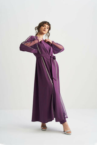 Nadia Islamic Wedding Abaya - Gorgeous Details' - Embellished SHEER Abaya - Long Sleeves - Glamourous Grace