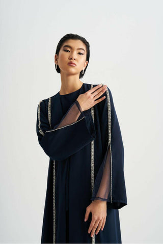Nadia Islamic Wedding Abaya - Gorgeous Details' - Embellished SHEER Abaya - Long Sleeves - Glamourous Grace