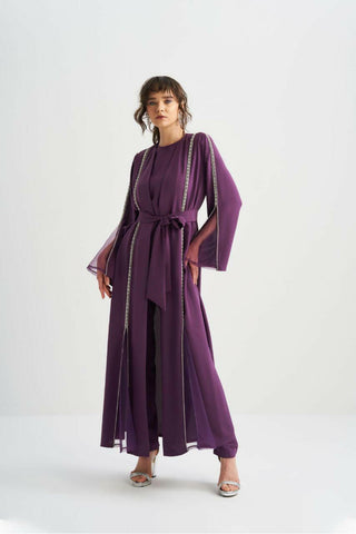 Nadia Islamic Wedding Abaya - Gorgeous Details' - Embellished SHEER Abaya - Long Sleeves - Glamourous Grace