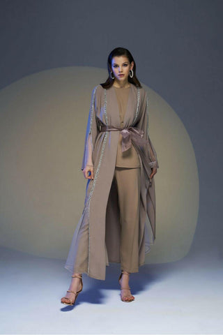 Nadia Islamic Wedding Abaya - Gorgeous Details' - Embellished SHEER Abaya - Long Sleeves - Glamourous Grace