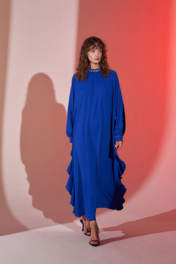 Kelce Abaya with Jeweled Designed Neckline - Glamourous Grace