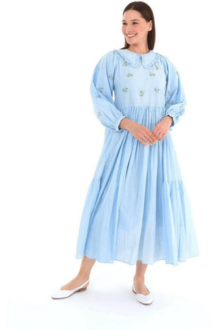 BY Baano Alice Bohemian summer dress for women, lightweight 100% cotton dress with a relaxed, floral boho style.