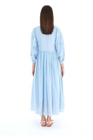 BY Baano Alice Bohemian summer dress for women, made of 100% cotton, featuring a flowy, relaxed fit with colorful boho patterns.